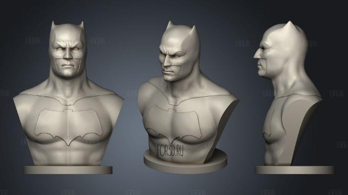 Batman Bust 2 stl model for CNC