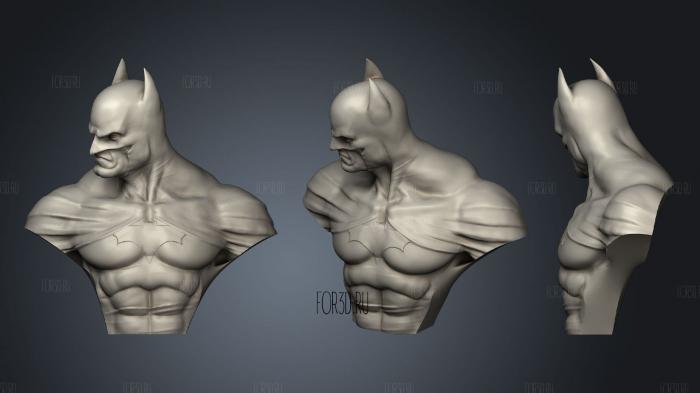 Batman bust 3 3d stl модель для ЧПУ