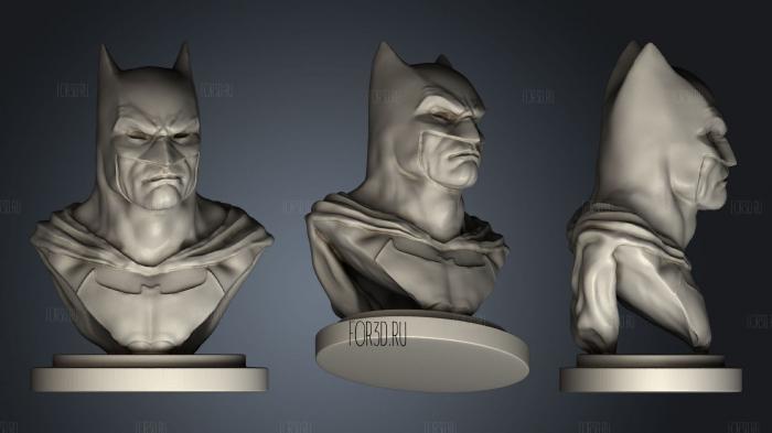 Batman Bust 3D stl model for CNC