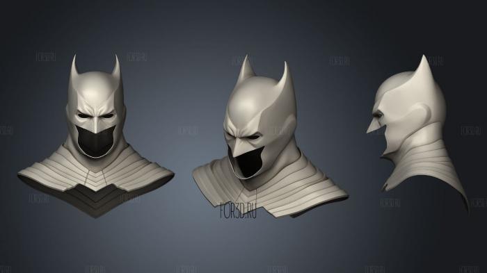 Batman Flashpoint Cowl v1 bust 3d stl модель для ЧПУ