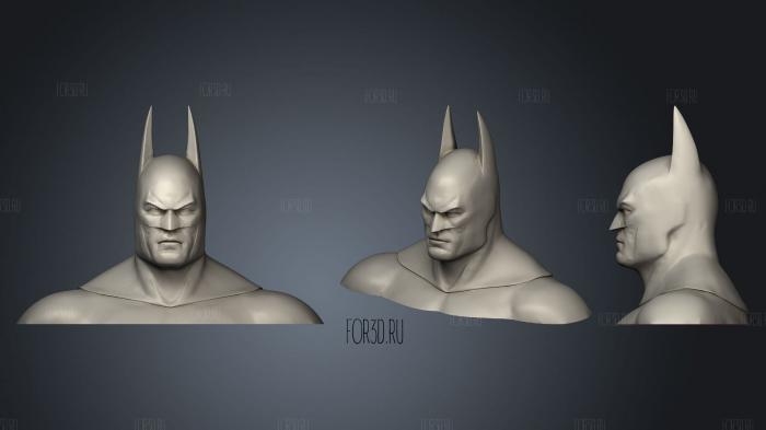 Batman  bust stl model for CNC