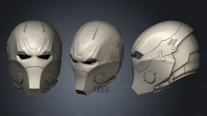 Black Hood Arkham Knight Helmet Concept (Red Hood Variant) stl model for CNC