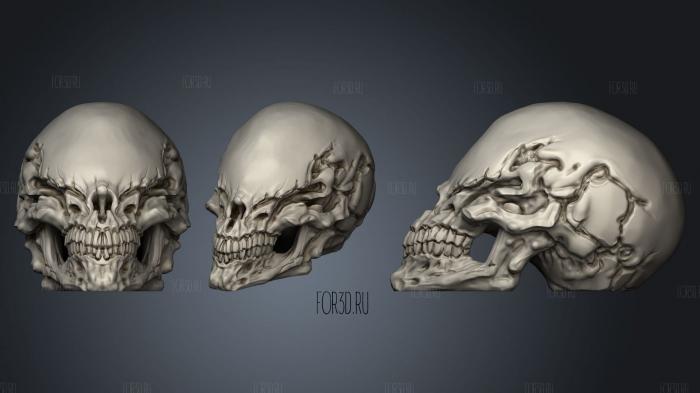 Blind Skull stl model for CNC