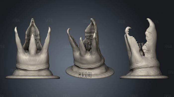 Bust graboid from tremors stl model for CNC
