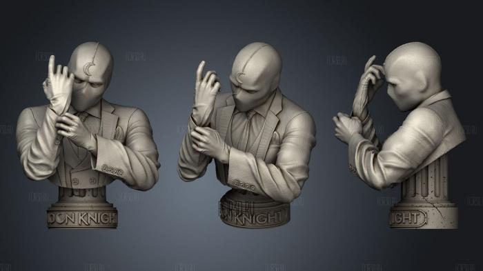 Bust Moon Knight stl model for CNC