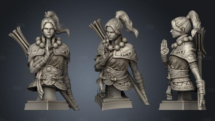 Bust Thalia The Monk stl model for CNC