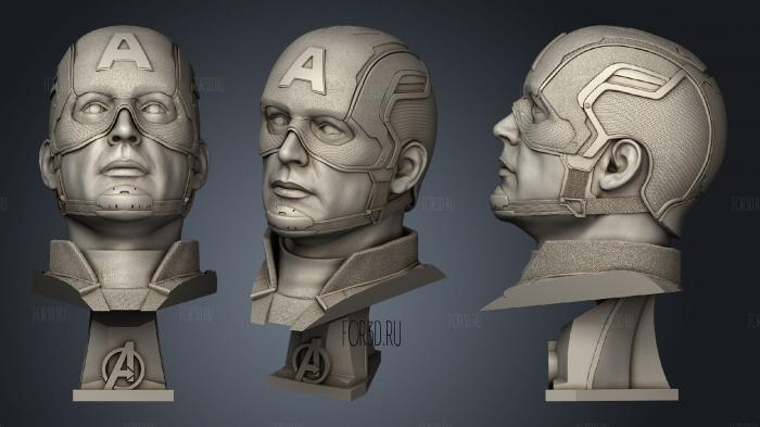 Captain America Head stl model for CNC