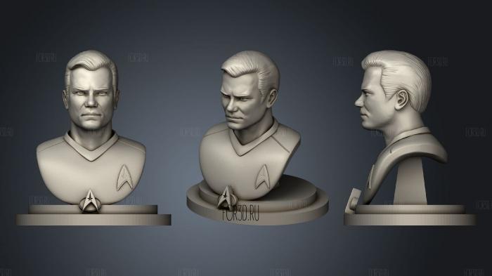 Captain Kirk Bust 3d stl модель для ЧПУ