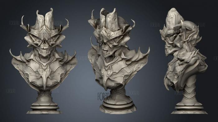 Creature Bust stl model for CNC
