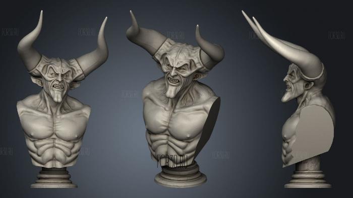 Darkness Bust stl model for CNC