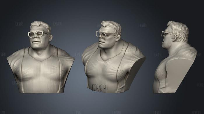 Dr Hulk (Bust) stl model for CNC