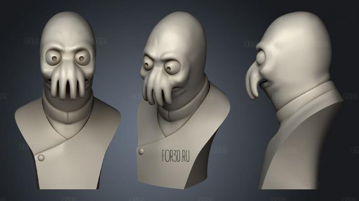 Dr. Zoidberg Bust stl model for CNC