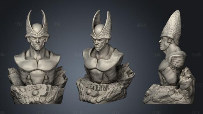Dragon Ball Cell Bust stl model for CNC