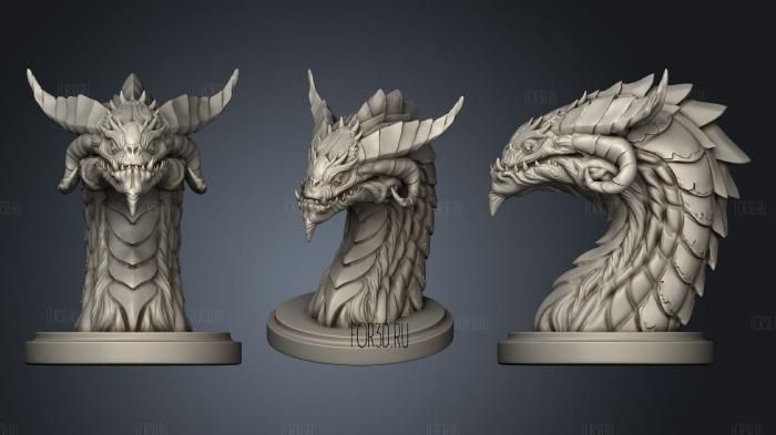 Dragon Head bust stl model for CNC