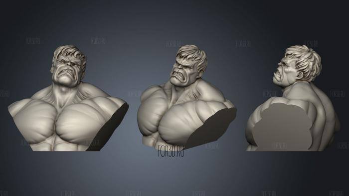 Eastman Hulk bust sd stl model for CNC