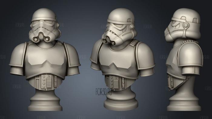 First Order Storm Trooper Bust seberdra stl model for CNC