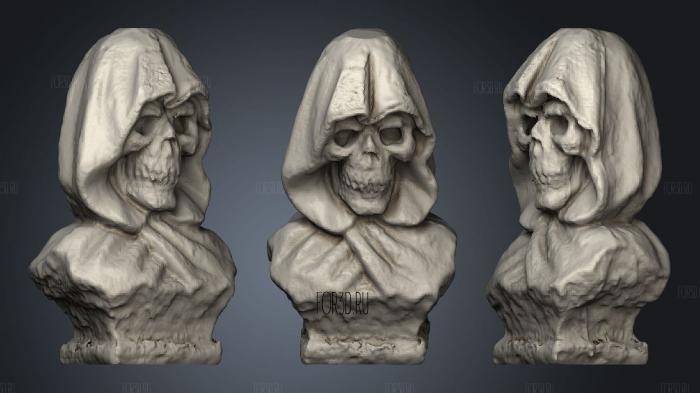 Grim Reaper bust 3d stl модель для ЧПУ