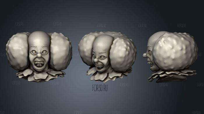 It pennywise bust stl model for CNC