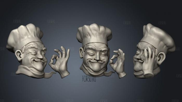 Italian Chef 3d stl модель для ЧПУ