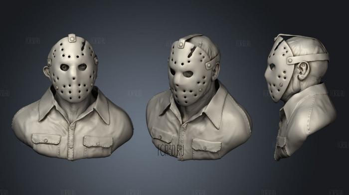 Jason Voorhees bust stl model for CNC