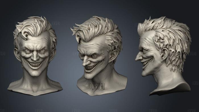 Joker Head stl model for CNC