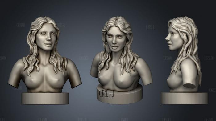 Joung bust 2 stl model for CNC