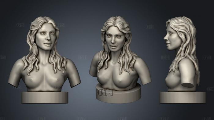 Joung bust stl model for CNC