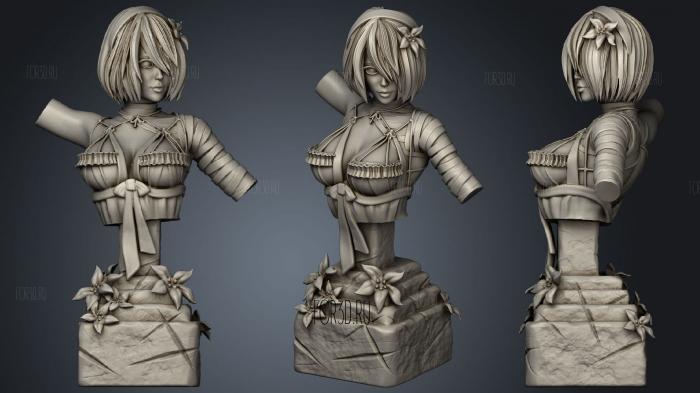 KAINE S OUTFIT bust stl model for CNC