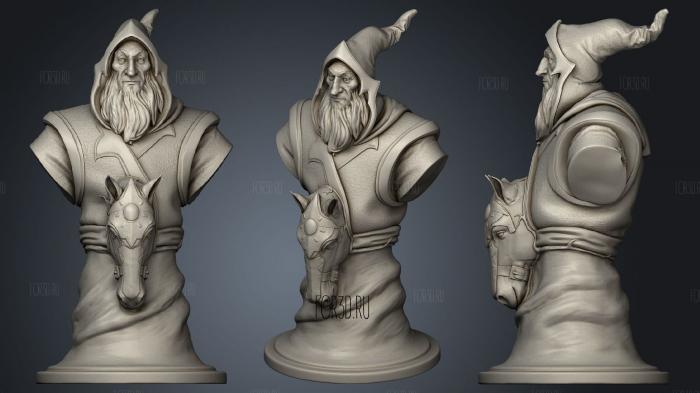 Knight Keeper of the Light Dota 2 Chess Piece stl model for CNC