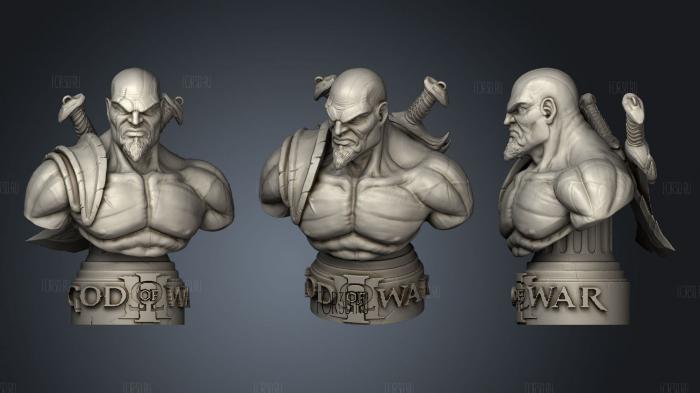 Kratos Busto stl model for CNC