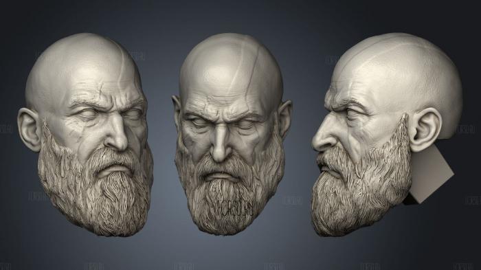 Kratos head 3d stl модель для ЧПУ