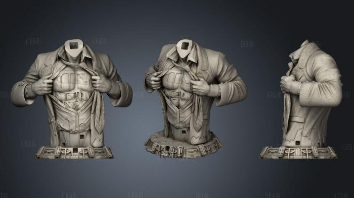 Lex Luthor Bust 260mm (One Piece) stl model for CNC