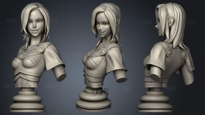 Lux Bust stl model for CNC