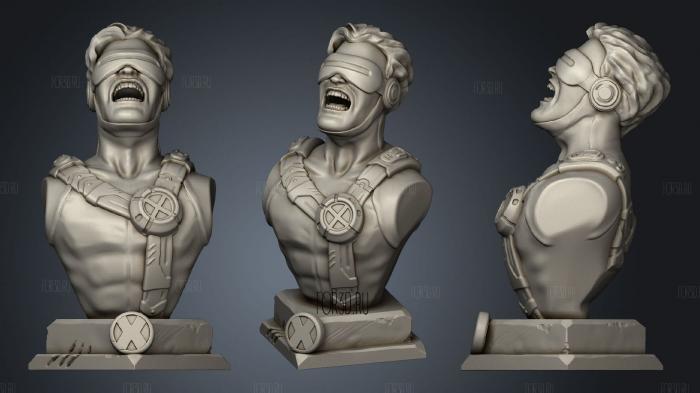 Marvel Cyclops Bust stl model for CNC