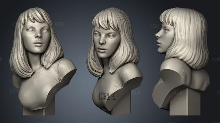 Mary Jane Statue Bust Spiderman stl model for CNC