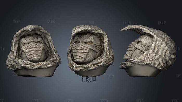 Moon Knight Bust Hood and Mask one 3d stl модель для ЧПУ