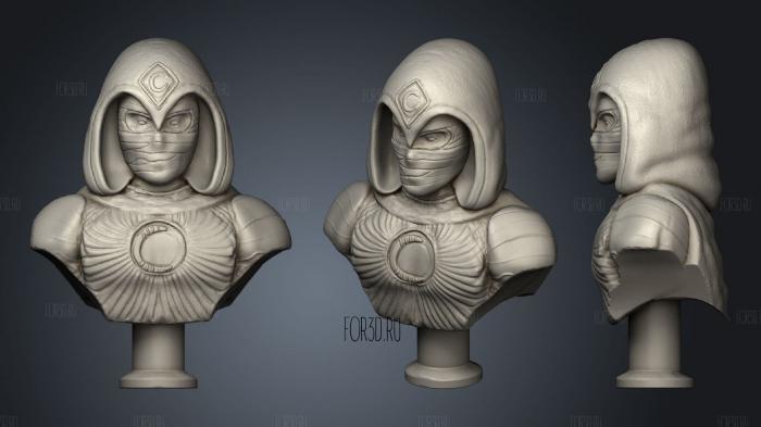 Moon Knight Bust stl model for CNC