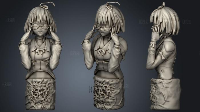 Mumei Bust stl model for CNC