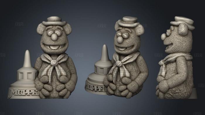 Muppets Fozzie Bear bust stl model for CNC