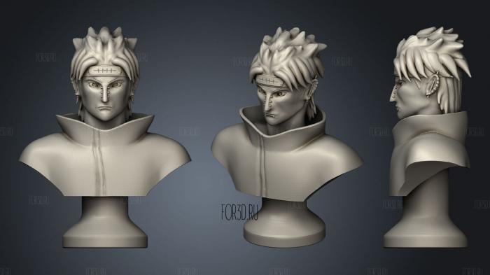 Pain Bust Sculpt Naruto Shippuden Villain stl model for CNC