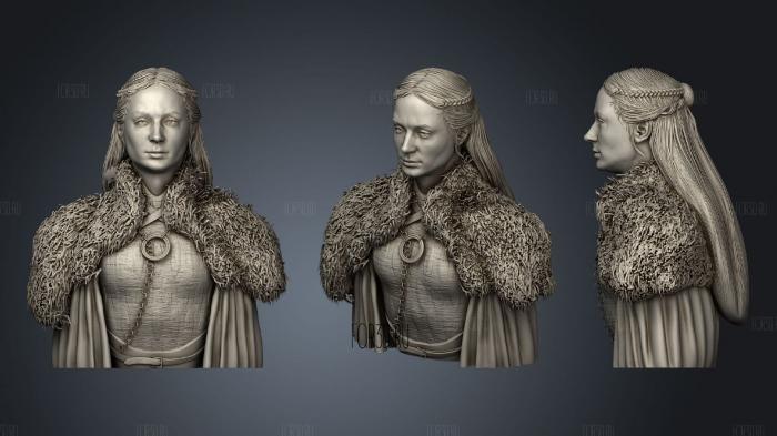 Sansa Stark stl model for CNC