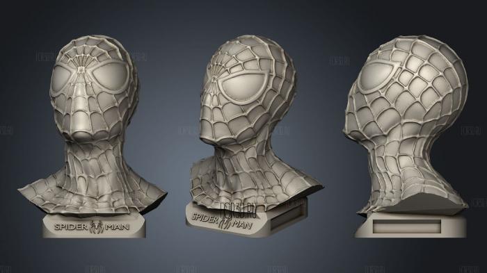 Spiderman Bust v1 04 stl model for CNC