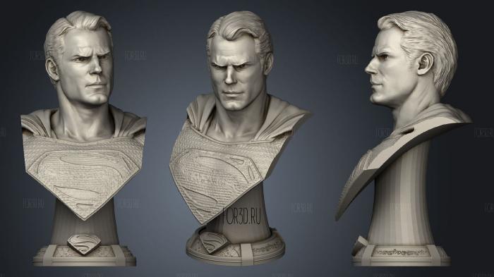 Superman busto stl model for CNC