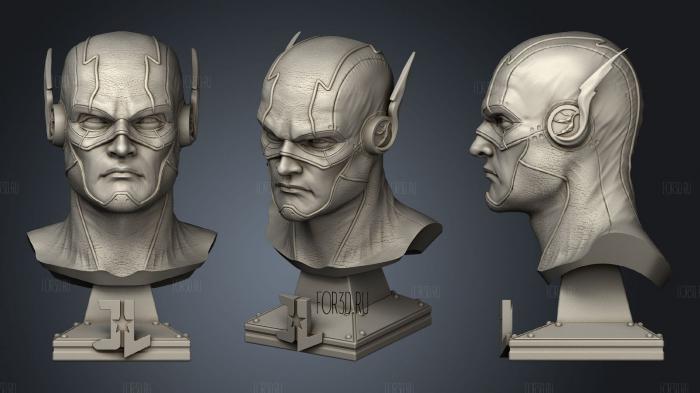 The Flash Bust stl model for CNC