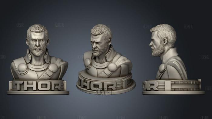 Thor bust stl model for CNC