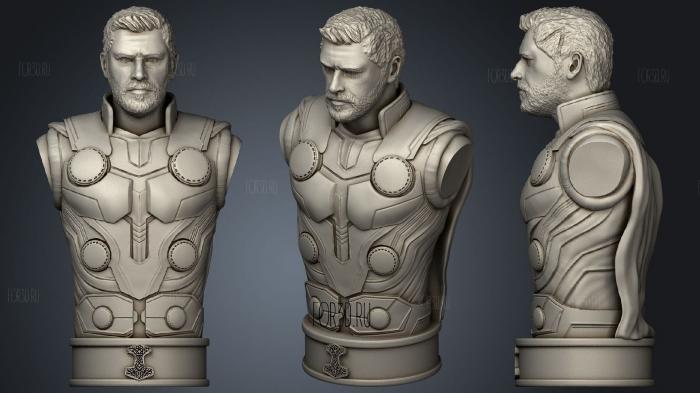 Thorfinal bust stl model for CNC