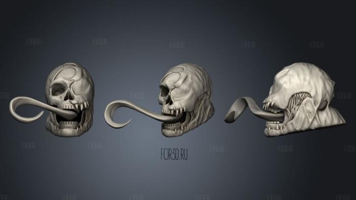 Venom Skull stl model for CNC