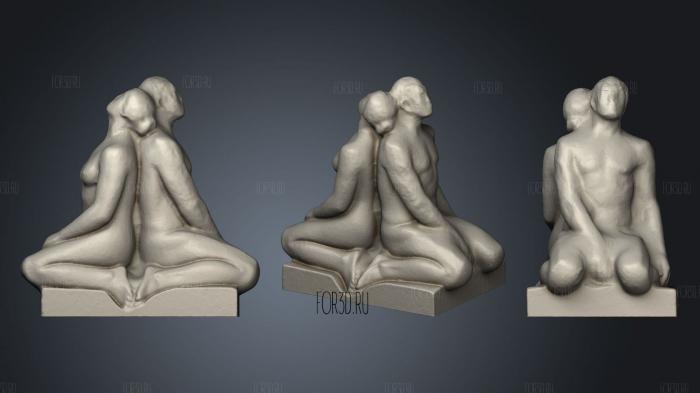 Скульптура Вигеланда 3d stl модель для ЧПУ