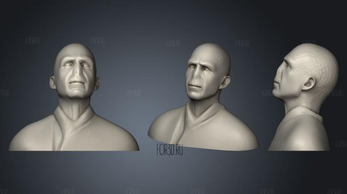 Voldemort Bust stl model for CNC