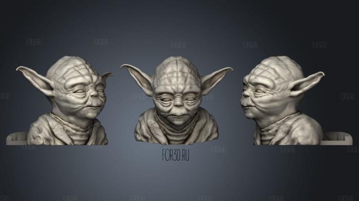 Yoda phonesupport stl model for CNC